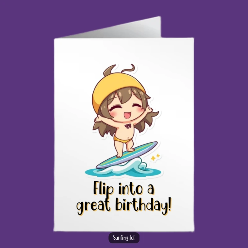 Free Printable Handstand Birthday Card - Funny Downloadable Gift for Acrobats