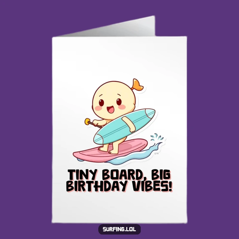 Free Printable Cheerful Surfer Birthday Card: Funny DIY Digital Download Gift