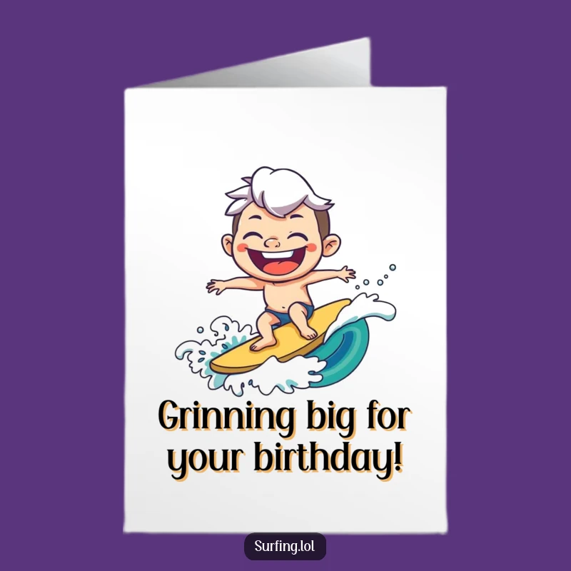 Free Printable Goofy Surfer Birthday Card: Hilarious DIY Download Gift