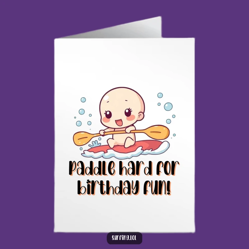 Free Printable Birthday Card: Fast Paddler, Fun Downloadable Gift