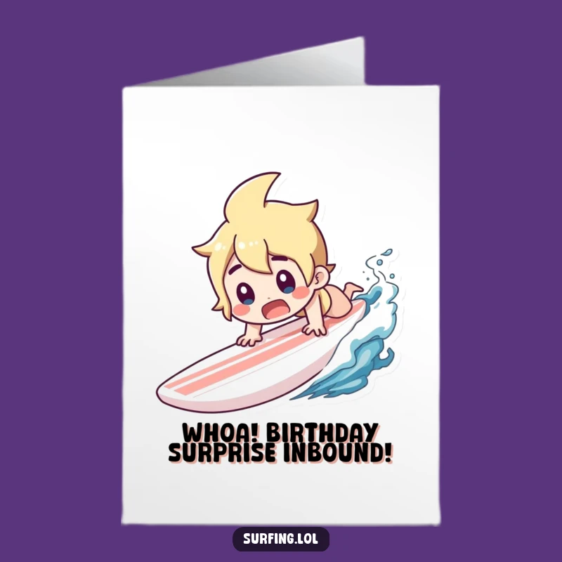 Free Printable Birthday Card: Surprised Dive, Funny Downloadable Gift