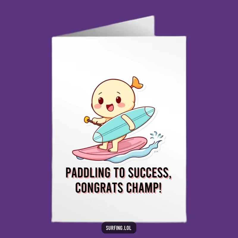 Free Printable Congrats Surfer Card: Hilarious DIY Download for Big Wins