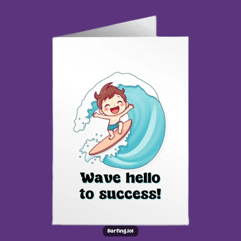 Free Printable Surfing Wave Congrats Card - Awesome Downloadable Gift