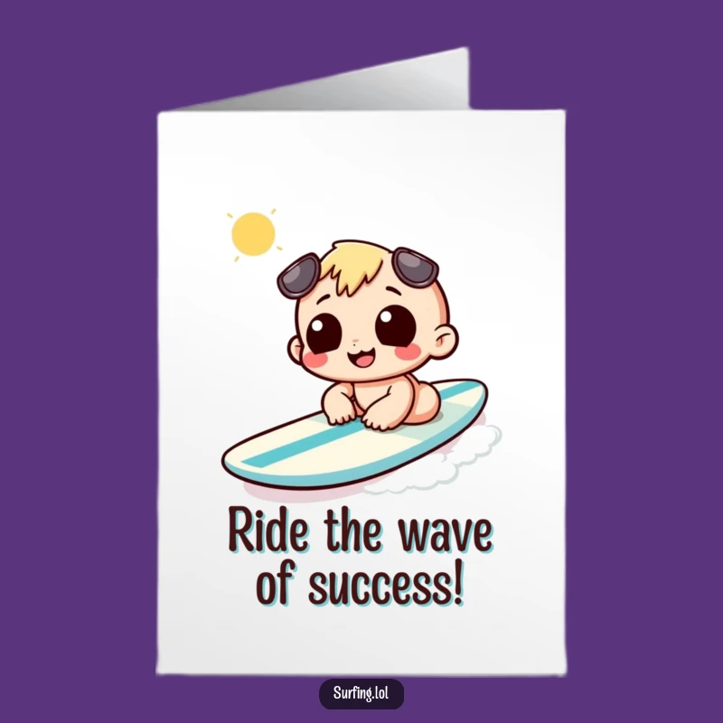 Free Printable Congrats Card: Surfing Success for a Fun Downloadable Gift