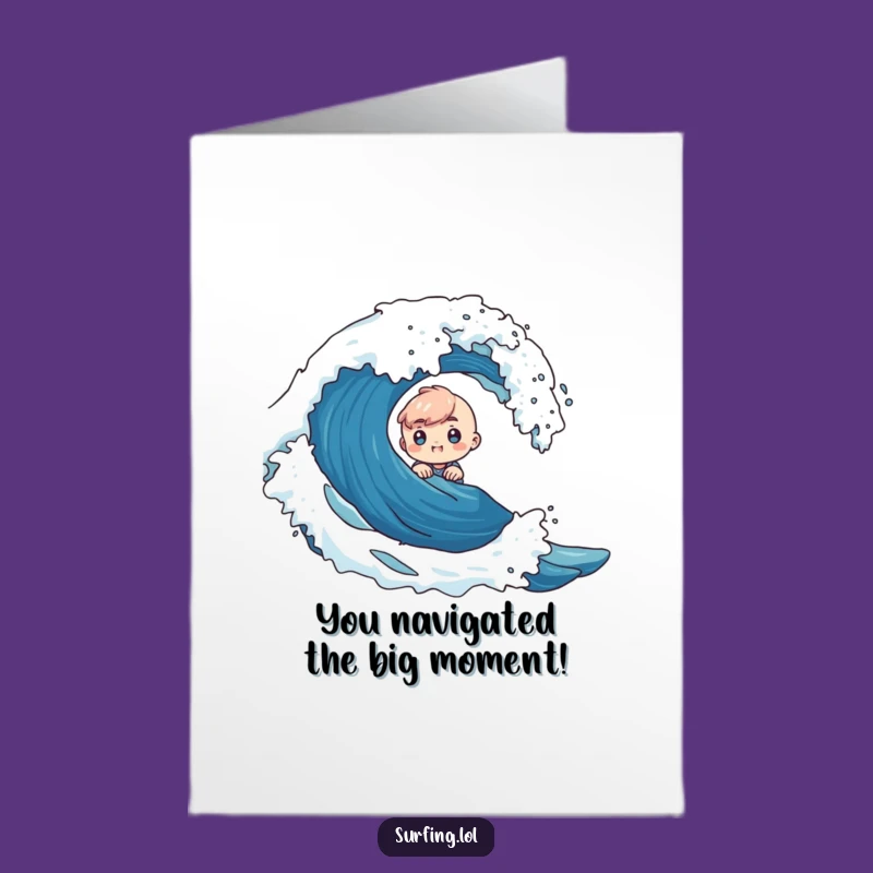 Free Printable Congrats Card: Tiny Wave Adventurer, Humorous Downloadable Gift for Any Occasion