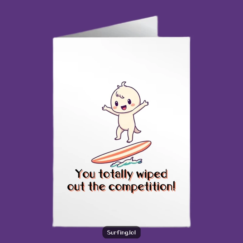 Free Printable Congrats Card: Surfer's Balance, You Nailed It!