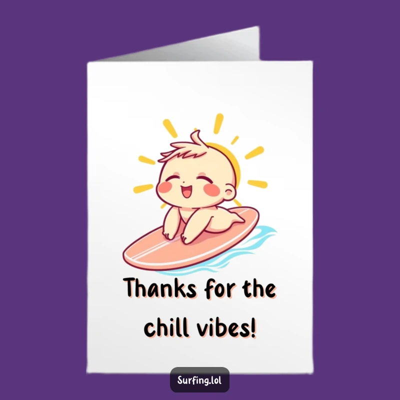 Free Printable Sunbathing Thank You Card - Express Gratitude Downloadable