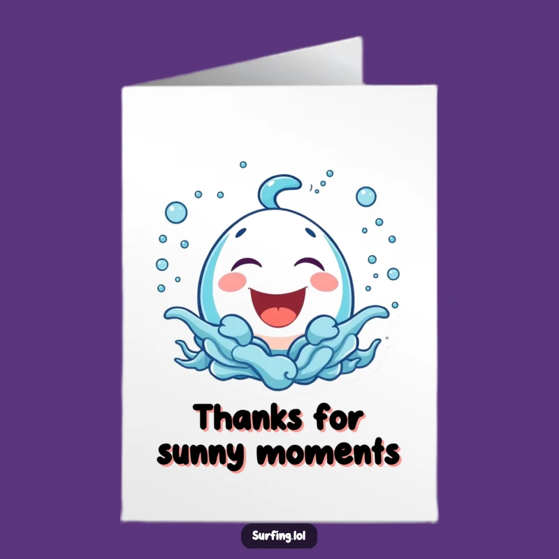 Free Printable Thank You Card: Bubbly Icon Spray Gratitude Funny Downloadable