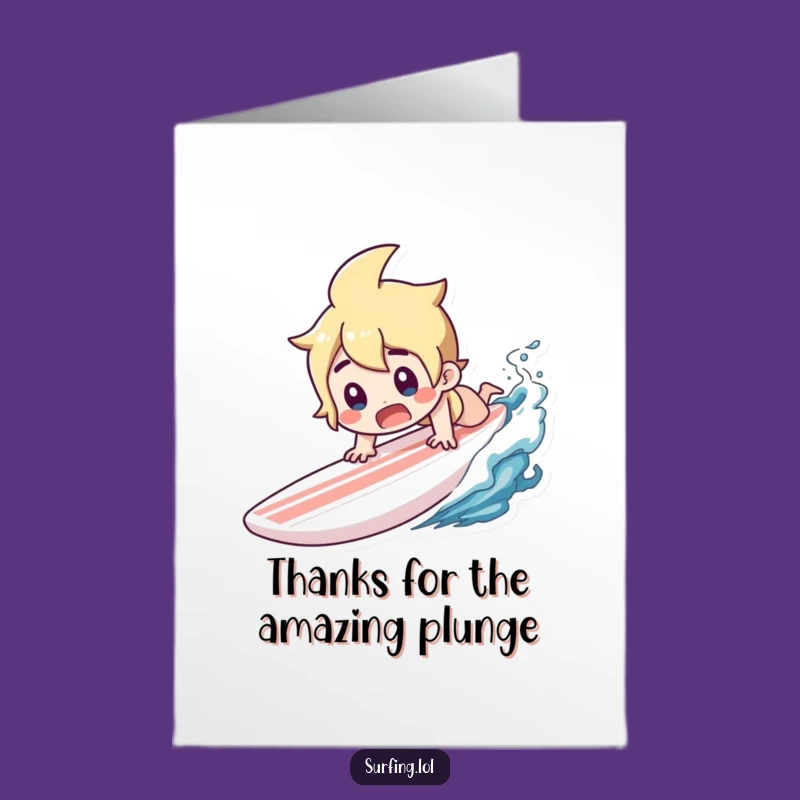 Free Printable Thank You Card: Surprised Dive, Unique Downloadable Gift