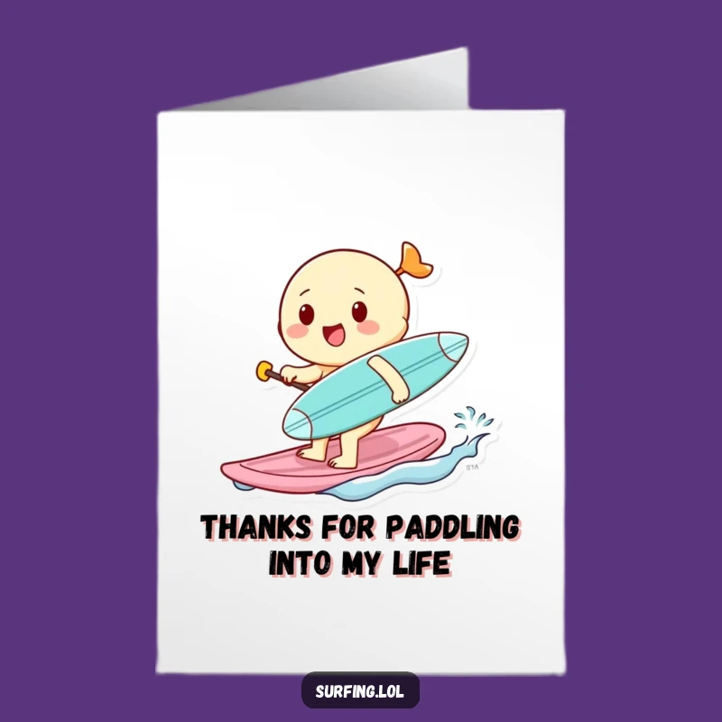 Free Printable Thank You Surfer Card: Funny DIY Gratitude Download
