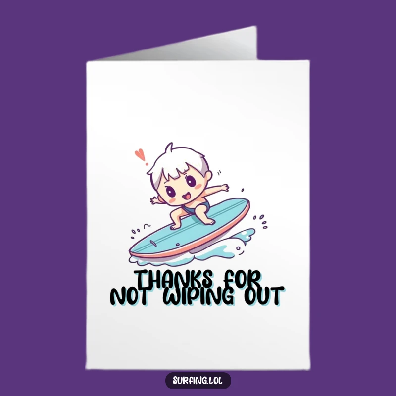 Free Printable Thank You Card: Surfer Fail Humor - Charming Downloadable Gift