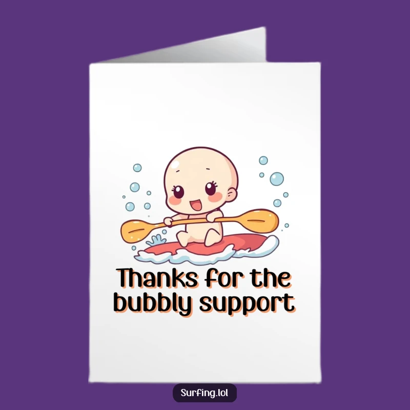 Free Printable Thank You Card: Fast Paddler, Energetic Downloadable Gift