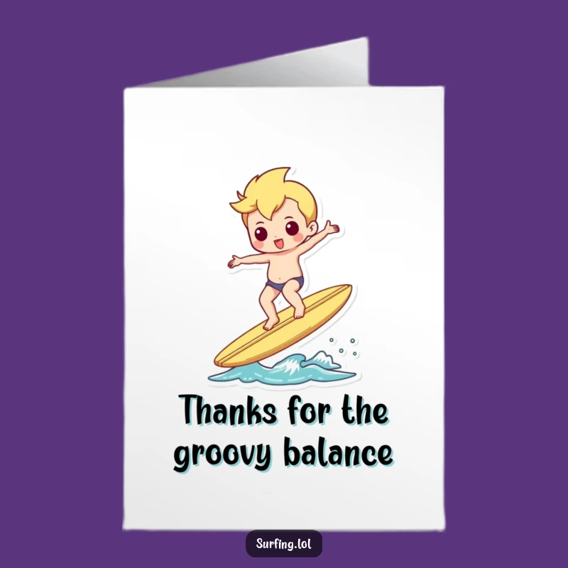 Free Printable Thank You Card: Balanced Surfer Shimmy, Downloadable Fun Gift