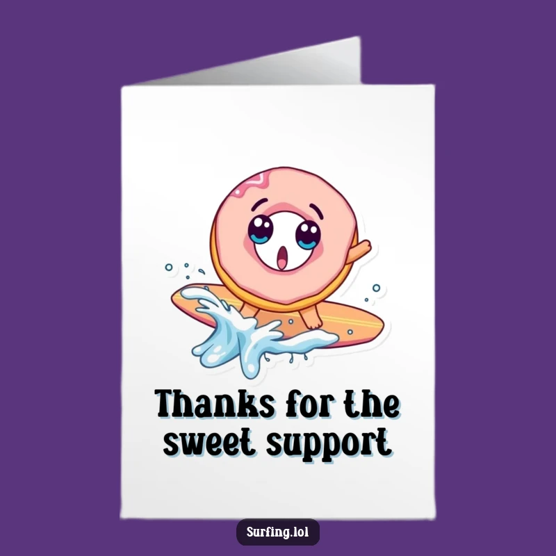 Free Printable Thank You Card: Donut Wipeout, Funny Downloadable Gift!