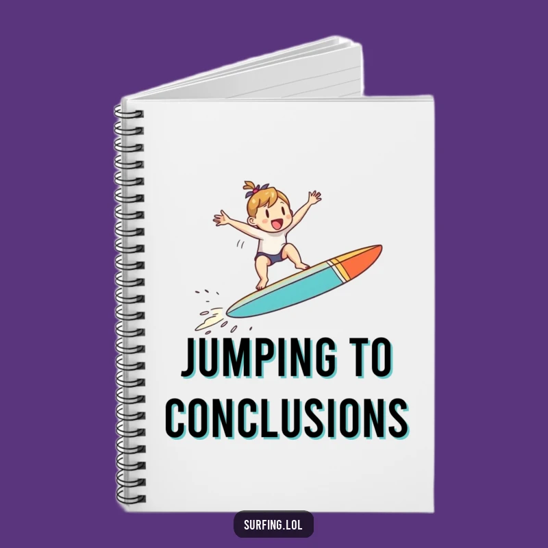 Funny Jumping Surfer Notebook: Jot Down Ideas with Funny Excitement