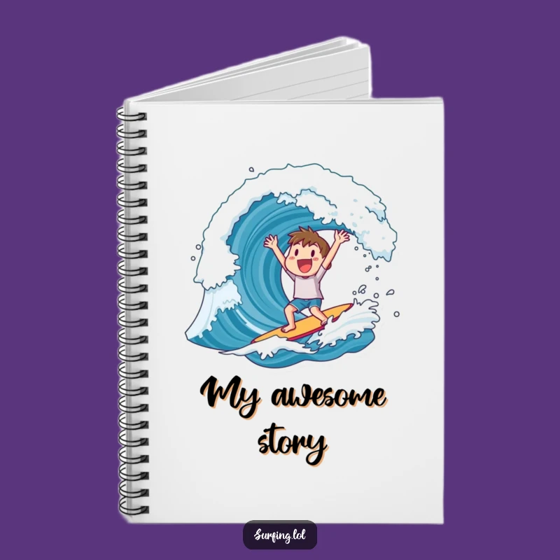 Funny Notebook: Surfer's Victory Logs, Ocean Adventures, Great Gift Journal