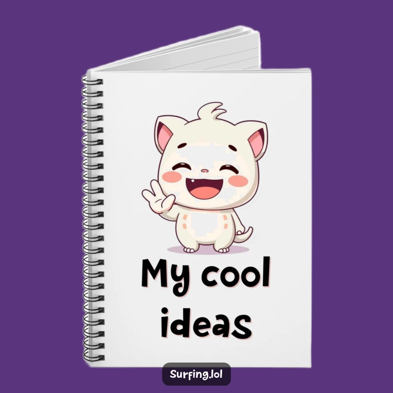 Funny Shaka Grin Notebook: Jot Down Ideas with a Happy Character's Vibe