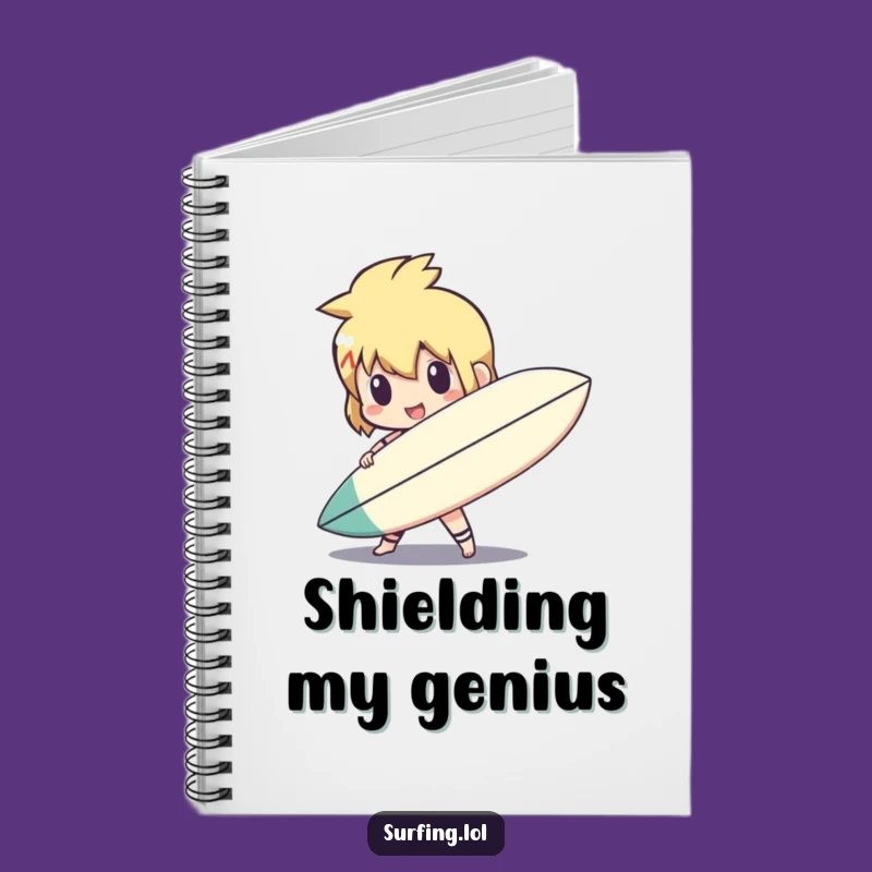 Funny Surf Shield Character Notebook: Action Journal, Brave Ideas, Perfect Funny Gift