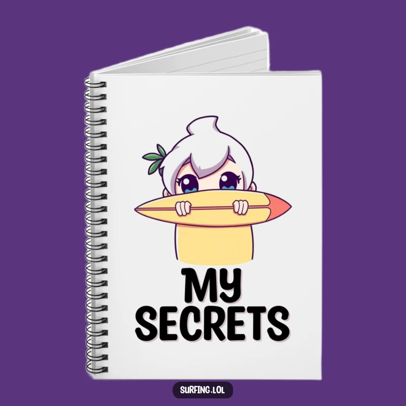 Funny Surfer Peeker Notebook: Jot Down Ideas with a Shy Character's Glance
