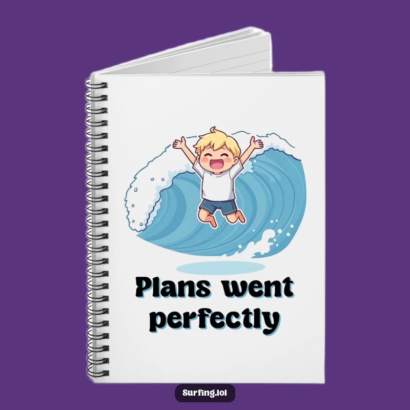 Funny Wave Catching Notebook: Journal Your Triumphs with Joyful Flair