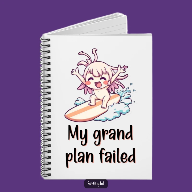 Funny Wipeout Kawaii Notebook: Jot Down Ideas with Comedic Flair
