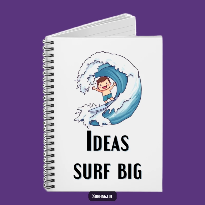 Funny Surf Smiley Wave Notebook: Capture Your Epic Ideas