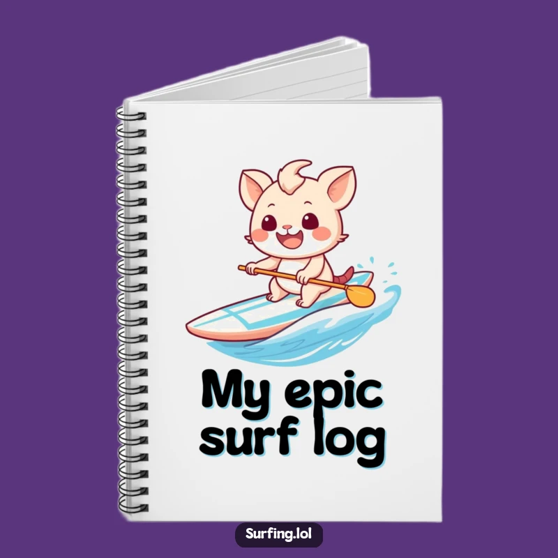 Funny Notebook: Sweet Creature's Grinning Surfer Design - A Hilarious Journaling Gift