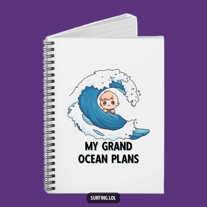 Funny Tiny Explorer's Wave Notebook - Curious Excitement Journal