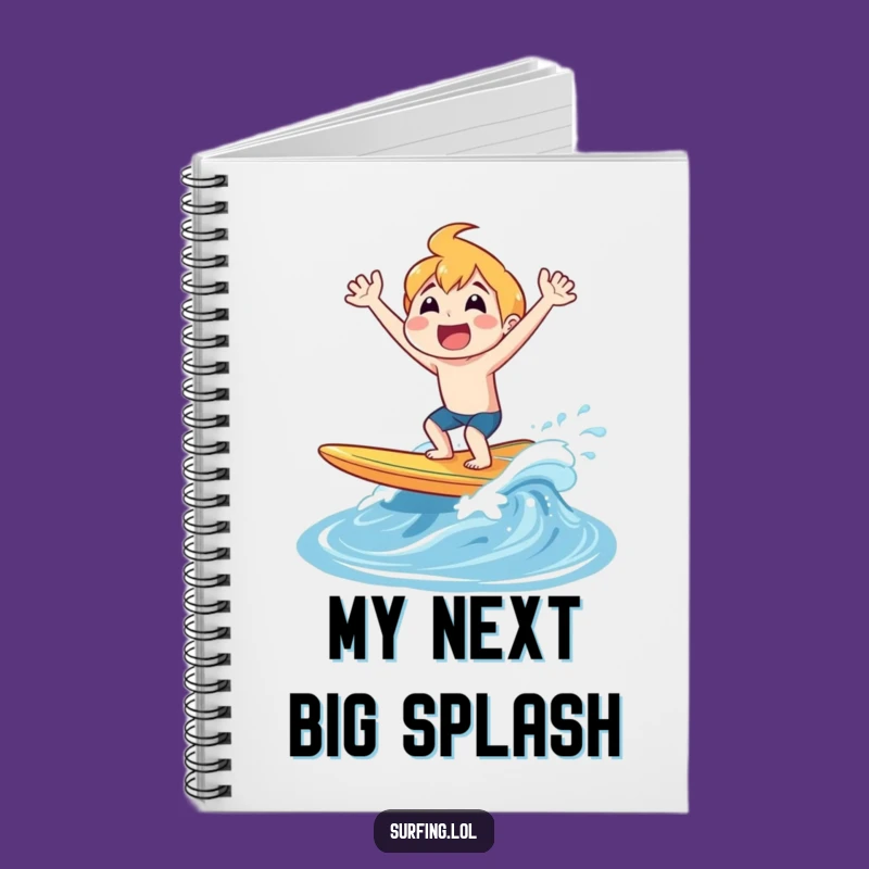 Funny Surfing Joyful Shout Notebook - Surf Your Ideas