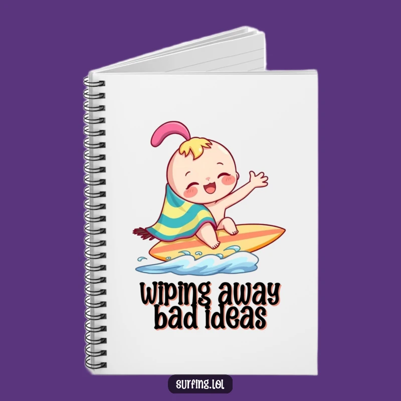 Funny Surf Towel Character Notebook: Joyful Wiping Journal, Beach Ideas, Perfect Funny Gift