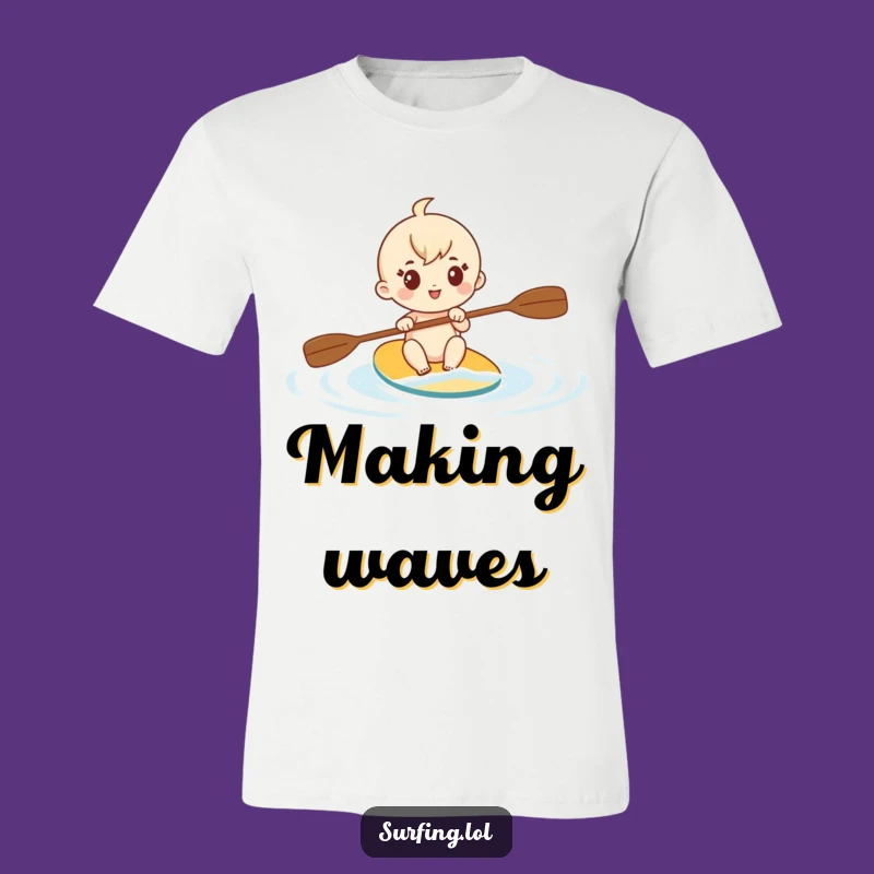 Funny Determined Paddler T-Shirt: Enthusiastic Water Character, an Active Funny Gift