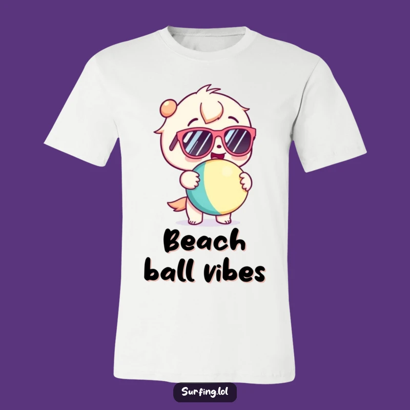Funny Kawaii Beach Bum T-Shirt - Glee Sunglasses Ball Tee