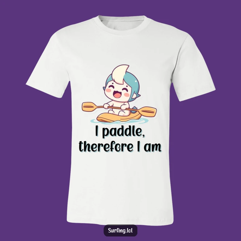 Funny Paddling Character T-Shirt: Unleash Your Inner Explorer with This Hilarious Adventure Tee