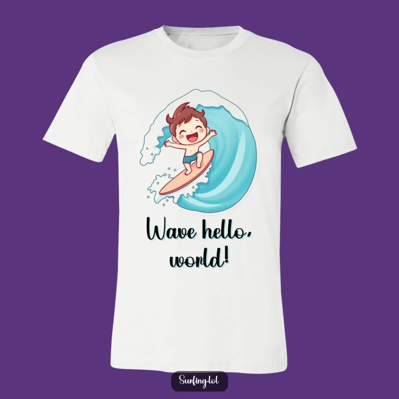 Funny Surfing Character T-Shirt: Ride the Laughs with This Cool Tee