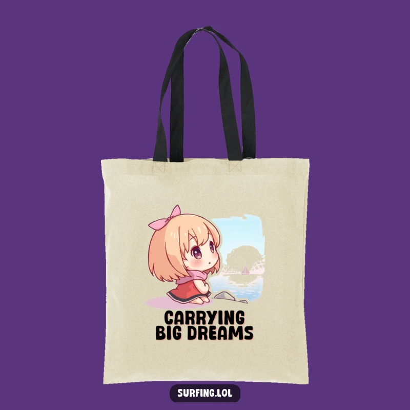 Funny Hopeful Shore Tote Bag: Carry Your Dreams with You