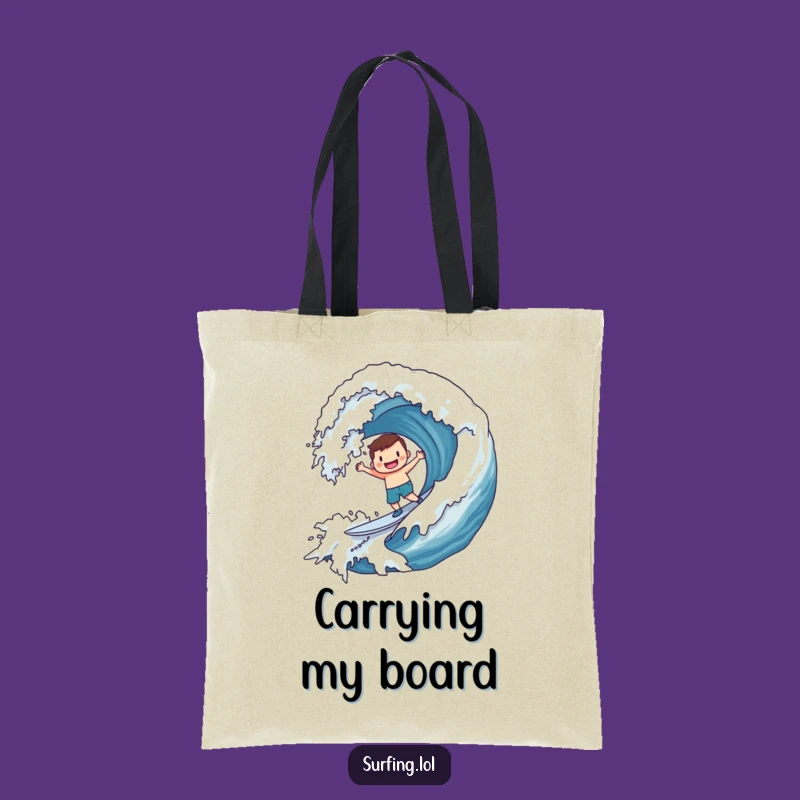 Funny Surf Smiley Wave Tote Bag: Carry Your Beach Fun, Stylish Gift