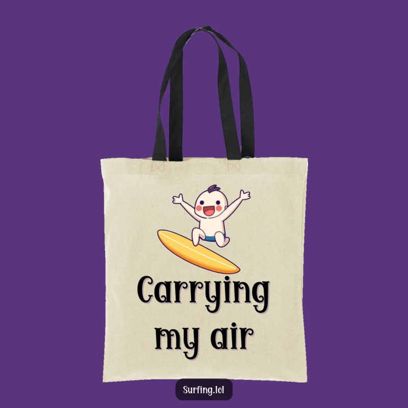 Funny Tiny Action Tote Bag: Joyful Leap Design, Handy Funny Gift